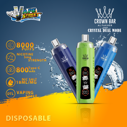 Al Fakher Crown Bar Crystal 8000 Puffs Disposable Vape