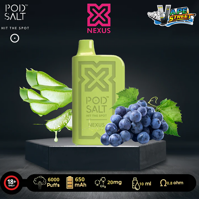 NEXUS 6000 PUFFS 20MG DISPOSABLE VAPE FROM PODSALT