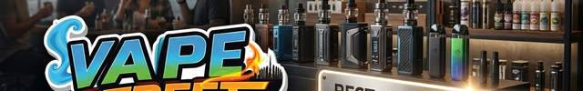 Vape store with shelves of vape products and 'Vape Street' branding.