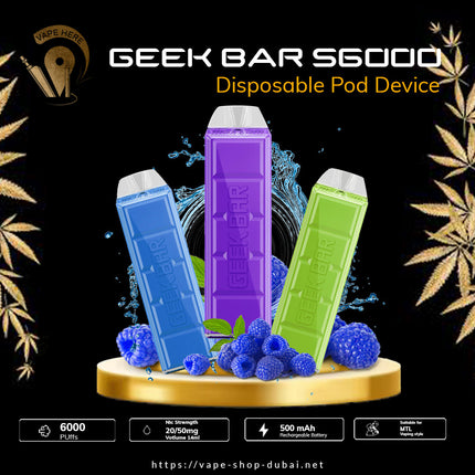 Geek Bar S6000 Disposable Pod Device - Vape Here Store