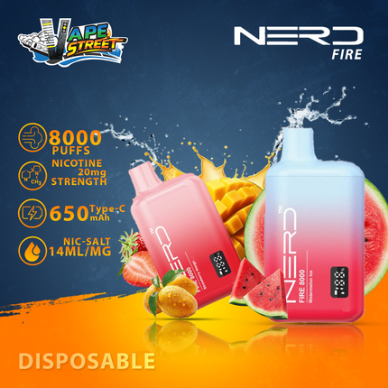 NERD FIRE 8000 PUFFS DISPOSABLE VAPE