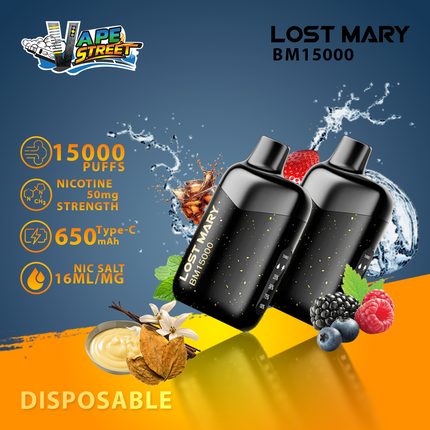 LOST MARY 15K Puffs Disposable Vape BM15000 TURBO 50mg