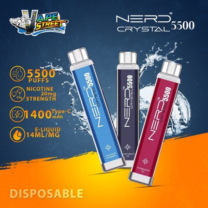 NERD CRYSTAL 5500 PUFFS 20MG DISPOSABLE VAPE