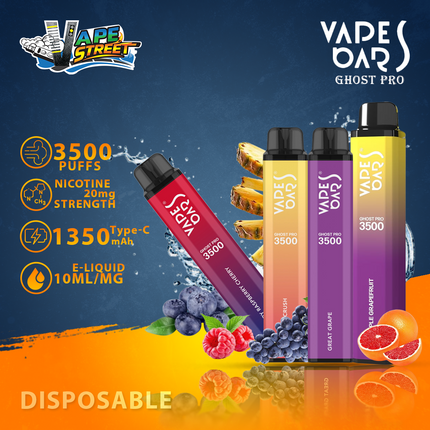 VAPES BAR - GHOST PRO 3500 PUFFS DISPOSABLE VAPE