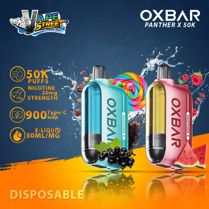 OXBAR X Panther X 50K PUFFS DISPOSABLE VAPE Nicotine Boost