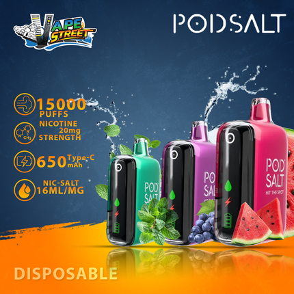 POD SALT 15000 PUFFS DISPOSABLE VAPE 20MG