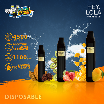 HEY LOLA 4500 PUFFS DISPOSABLE VAPE