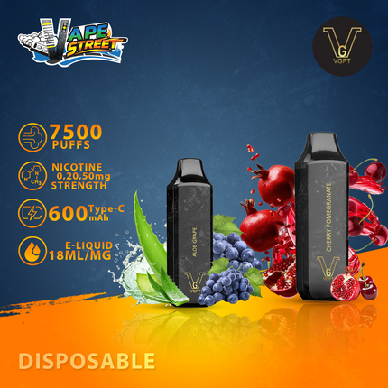 VGPT DISPOSABLE VAPE (0mg, 20mg, 50mg) 7500 PUFFS