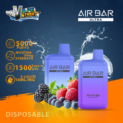 Air Bar Ultra 5000 Puffs Disposable Vape 20mg (Non-Rechargeable)