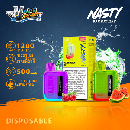 Nasty Bar DX1.2K Puffs 20mg Disposable Vape