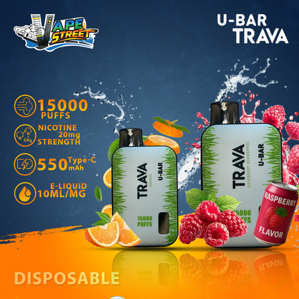 U-Bar Trava 15000 Puffs Disposable Vape 20mg