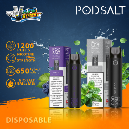 PS GO 1200 PUFFS DISPOSABLE VAPE 20MG