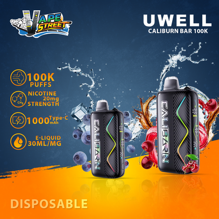 100K UWELL CALIBURN BAR Disposable Vape