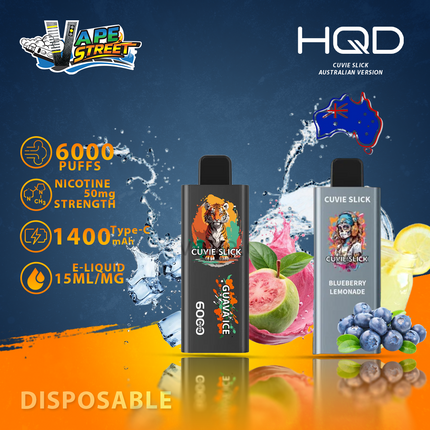 HQD 6000 Puffs Australian Version - Non-Rechargeable Disposable Vape