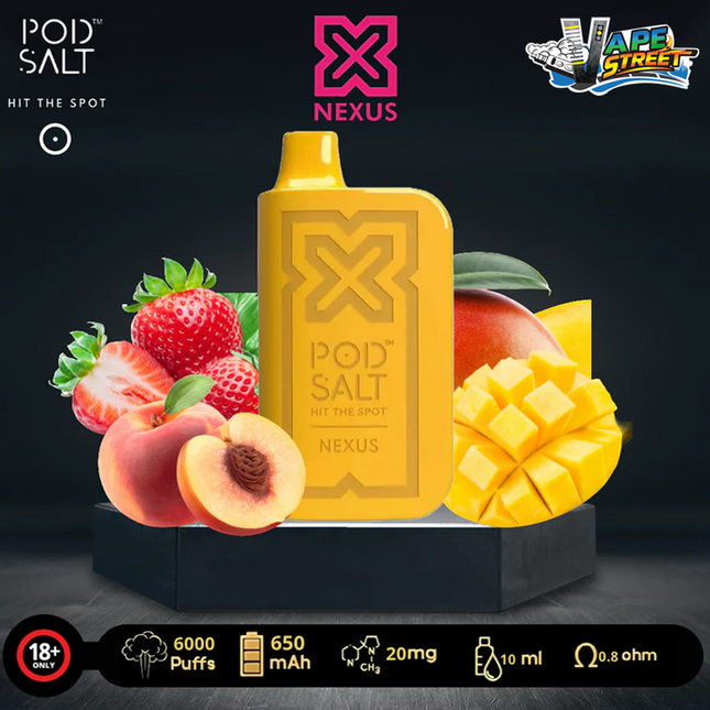 NEXUS 6000 PUFFS 20MG DISPOSABLE VAPE FROM PODSALT