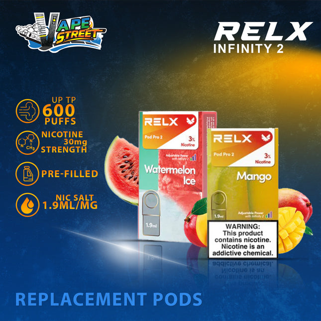 RELX INFINITY PRO 2 Pods 30mg - Prefilled Replacement Pod 1 pcs per pack UAE Dubai