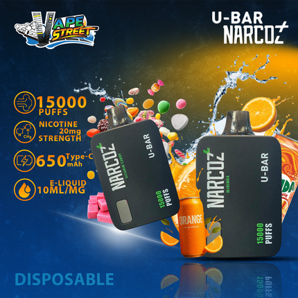 U-Bar Narcoz 15000 Puffs Disposable Vape 20mg