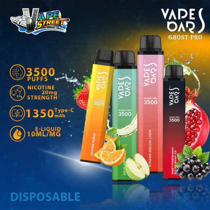 VAPES BAR - GHOST PRO 3500 PUFFS DISPOSABLE VAPE