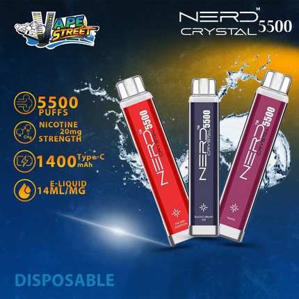NERD CRYSTAL 5500 PUFFS 20MG DISPOSABLE VAPE