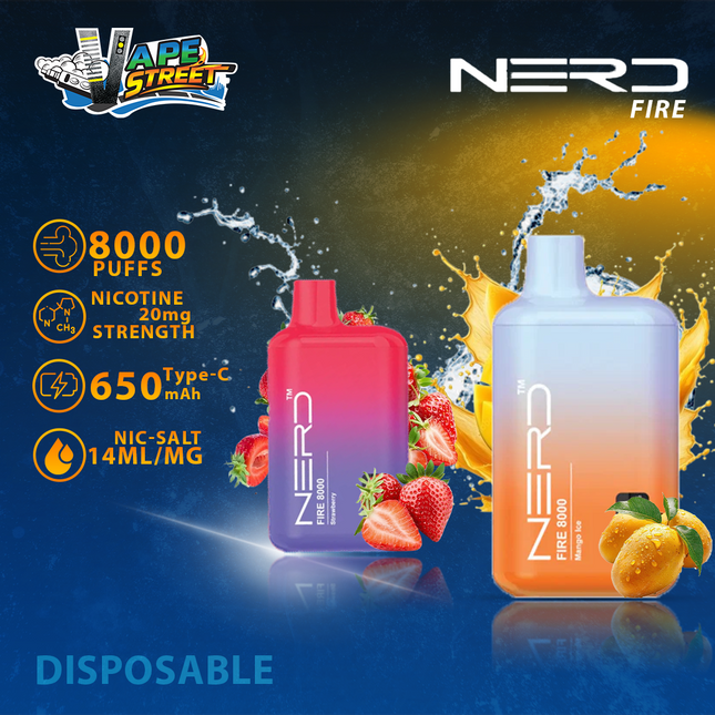 NERD FIRE 8000 PUFFS DISPOSABLE VAPE