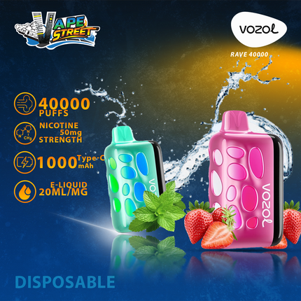 VOZOL RAVE 40K DISPOSABLE VAPE (Dual Power Mode)