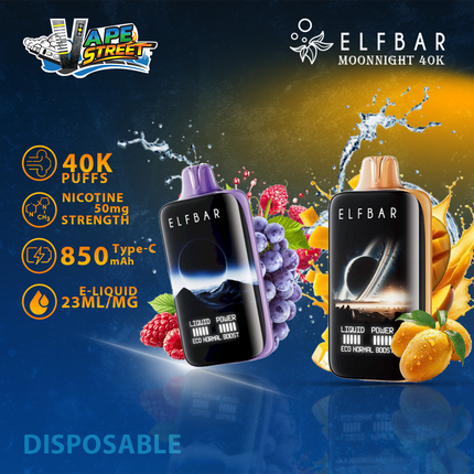 ELF BAR MOONNIGHT 40K PUFFS - DISPOSABLE VAPE