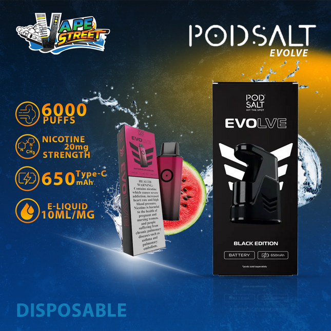 POD SALT EVOLVE 6000 PUFFS 20 MG PRE-FILLED PODS