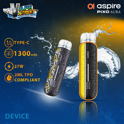 Aspire PIXO AURA Pod Vape Kit 1300mAh
