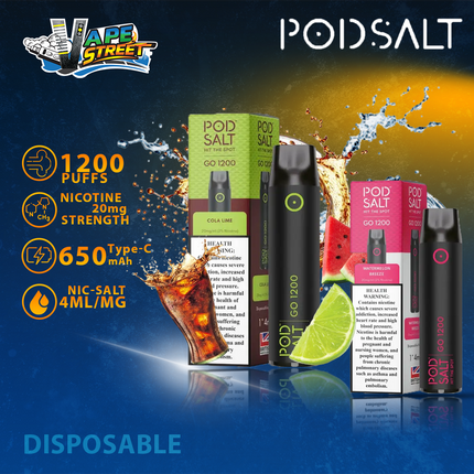 PS GO 1200 PUFFS DISPOSABLE VAPE 20MG