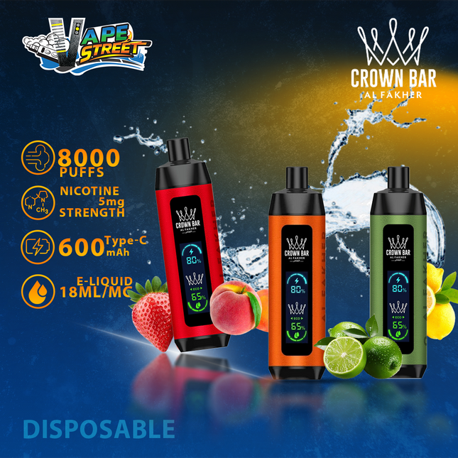Al Fakher Shisha Crown Bar 8000 & 8000 PRO