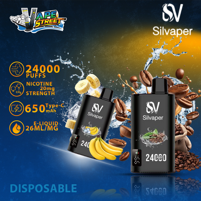 SILVAPER 24000 PUFFS DISPOSABLE VAPE