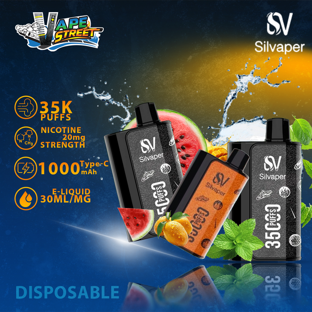 SILVAPER 35K PUFFS DISPOSABLE VAPE 20MG