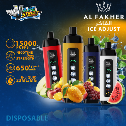 Al Fakher Crown Bar ICE ADJUST 15K Puffs from Crown Bar Vape