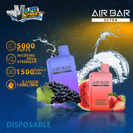 Air Bar Ultra 5000 Puffs Disposable Vape 20mg (Non-Rechargeable)