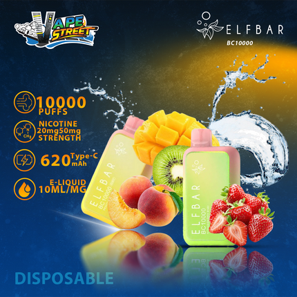 ELF BAR BC10000 PUFFS DISPOSABLE VAPE 20 & 50MG