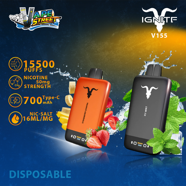 IGNITE V155 DISPOSABLE VAPE 15500 PUFFS