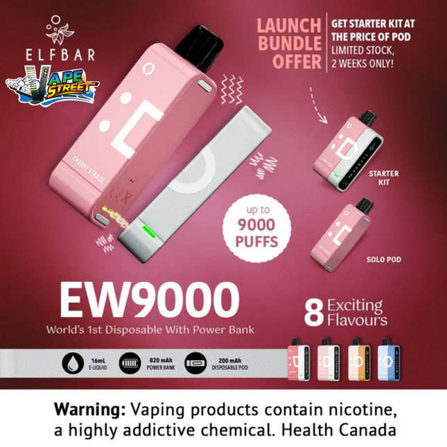 Elf Bar EW9000 Disposable Pods & Kit 50mg 9000 Puffs