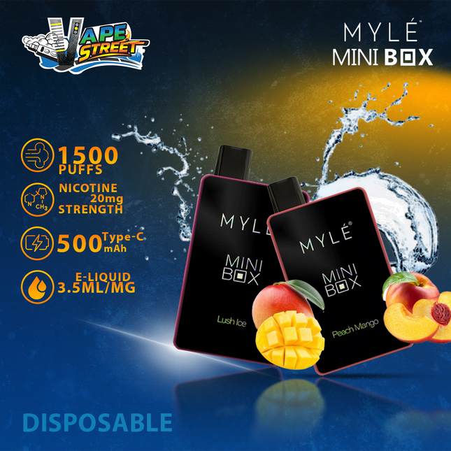 MYLE MINI BOX 1500 PUFFS DISPOSABLE VAPE (20mg Nicotine)