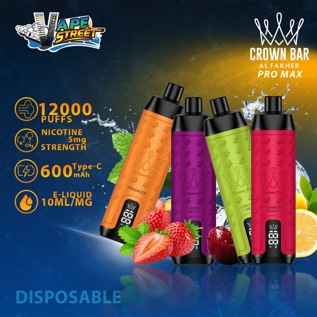 Al Fakher Crown Bar Sound 12000 Puffs DLT Shisha Disposable Vape