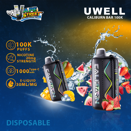 100K UWELL CALIBURN BAR Disposable Vape