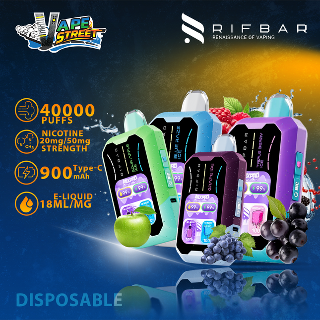 RIFBAR MIX PRO 40K PUFFS Disposable Vape