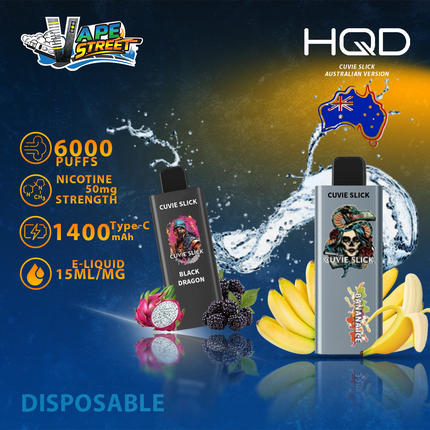 HQD 6000 Puffs Australian Version - Non-Rechargeable Disposable Vape
