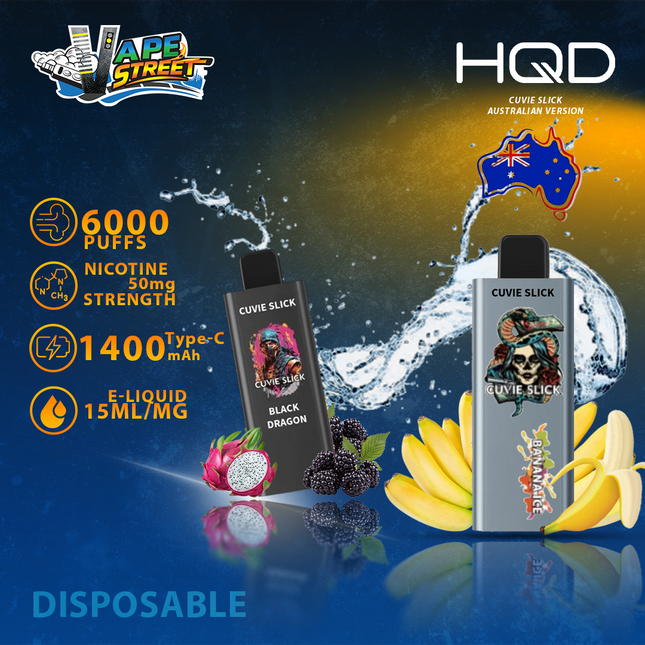 HQD 6000 Puffs Australian Version - Non-Rechargeable Disposable Vape