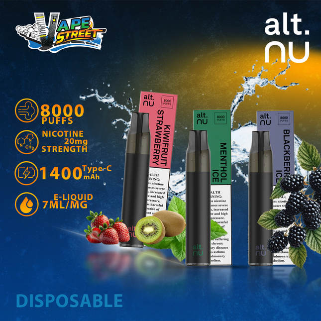 ALT NU 8000 Puffs 20mg Disposable Vape