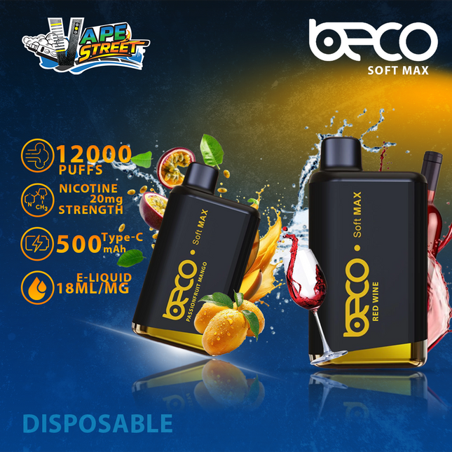 BECO SOFT MAX 12000 PUFFS DISPOSABLE VAPE 20mg